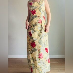 Floral Yellow Maxi Dress